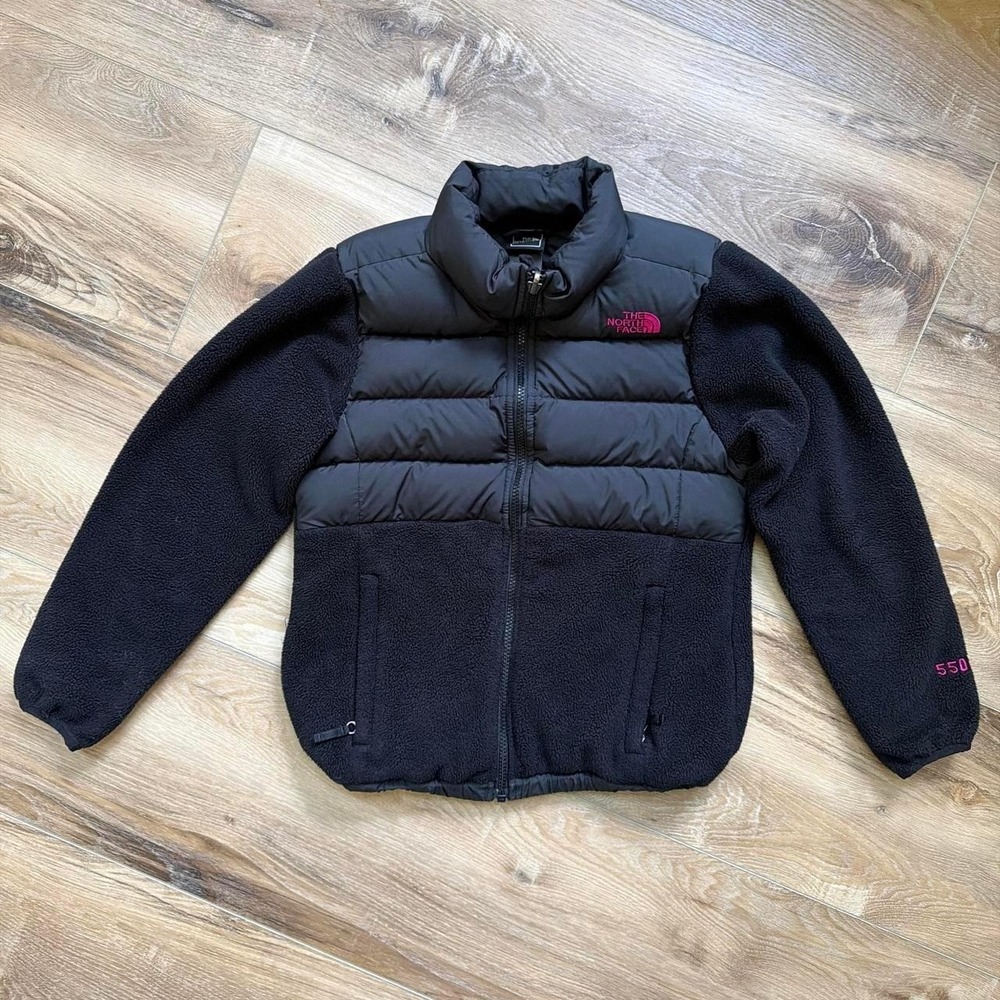 The North Face Denali 550 Down Puffer Jacket Girls M 10/12 Black Water Repellant